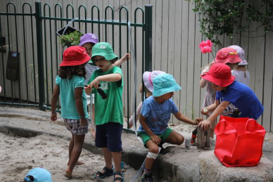 Kindy - Water feature - experimenting